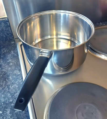 Photo of free 9 inch stainless steel sauce pan. (Littleover DE23) #1