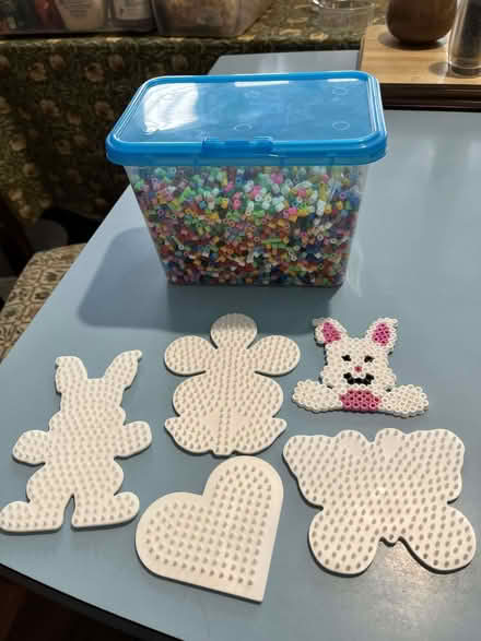 Photo of free Tub of Hama beads and peg boards - childs craft games (Orpington BR6) #1