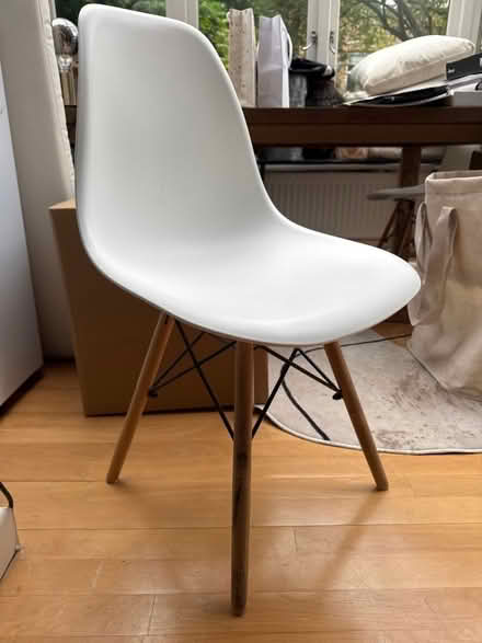 Photo of free 4 white chairs (Shepherds Bush W6) #1