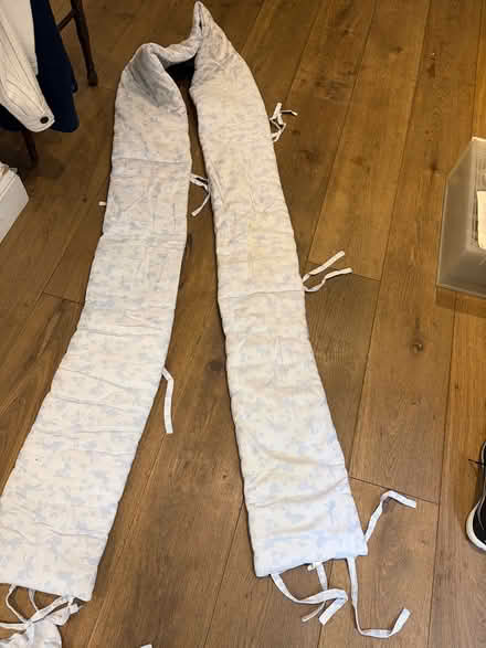 Photo of free Cot bumper matching valance sheet (Sussex gardens W2) #2