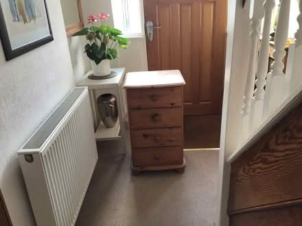 Photo of free Pine chest of four drawers. (Copthorne SY3) #1