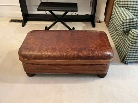 Photo of free Leather foot stool (Olney) #1