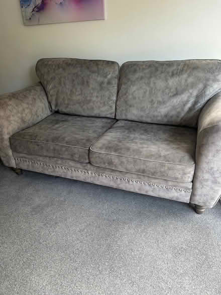 Photo of free Grey dralon sofa (Major's Green B90) #1