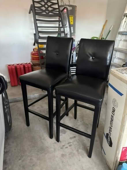 Photo of free Black Bar-Height Stools - Pair (East Mesa (Higley & Brown)) #1
