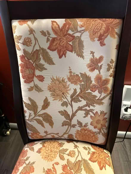 Photo of free Wood & upholstery chair (Owings Mills,MD) #4