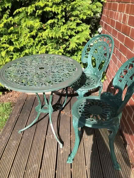 Photo of free Garden furniture set of 2 chairs and a table (Hebburn NE31) #3