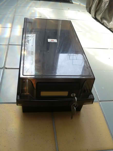 Photo of free Rexel lockable plastic hinged lid card/photo box & key (Kempsey WR5) #1