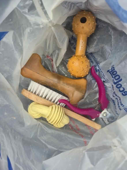 Photo of free Dog toys, brush & nail clippers (Ilkeston DE7) #1