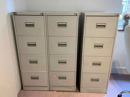 Photo of free Three four drawer metal filing cabinets (Strawberry Hill TW1) #1