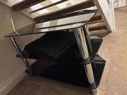 Photo of free Glass / Metal TV Stand (Glossop SK13) #1