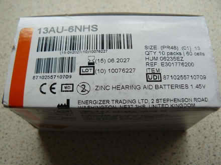 Photo of free Rayovac Hearing aid batteries Size 13 approx 50 (Kempsey WR5) #2