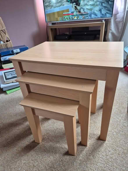 Photo of free Nest of tables pine effect (Exeter, Beacon Heath EX4) #1