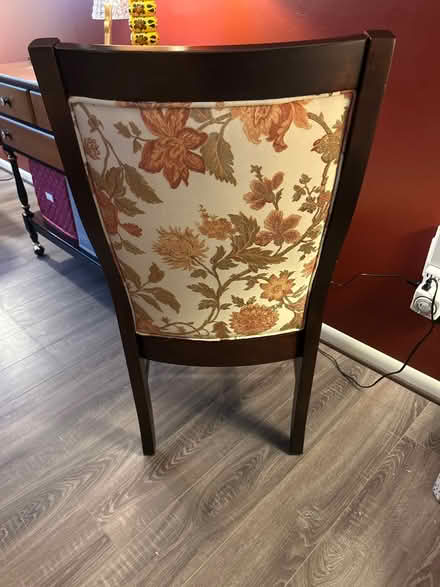 Photo of free Wood & upholstery chair (Owings Mills,MD) #2