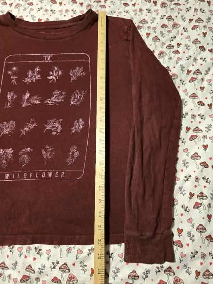 Photo of free Maroon Wildflowers LS Tee - Medium (West 7th) #2