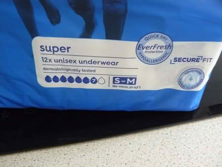 Photo of free 2 x open packs of Tesco incontinence pants Size S-M unisex (Kempsey WR5) #2