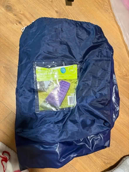 Photo of free Blue flock single airbed (Poplars SG2) #1