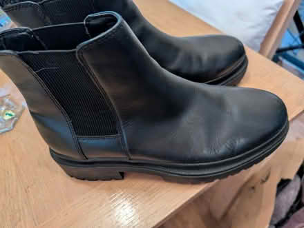 Photo of free Black leather winter boots size 8 (Wigton CA7) #1