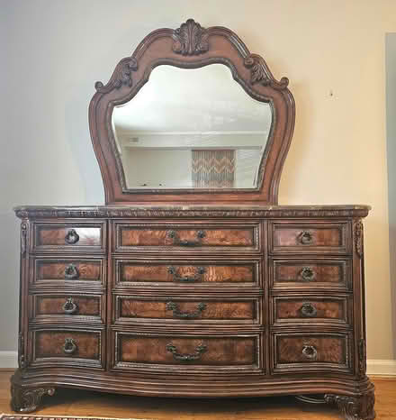 Photo of free Marble-Top Dresser & Detach Mirror (Arlington, 22204) #1