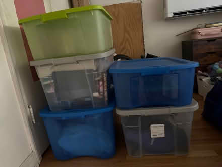 Photo of free Plastic storage boxes #5 (Alexandria, VA) #1