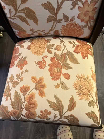 Photo of free Wood & upholstery chair (Owings Mills,MD) #3