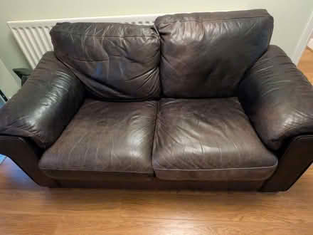 Photo of free Dark Brown 2 seater leather sofa (Sharmans Cross B91) #2