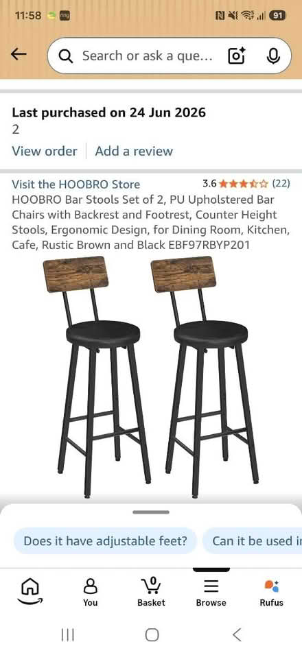 Photo of free Two brand new bar stools (Long Eaton NG10) #1