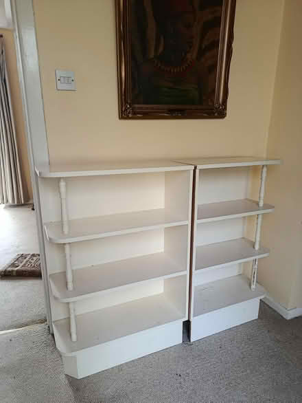 Photo of free Pair of painted timber shelves (Burnham) #1