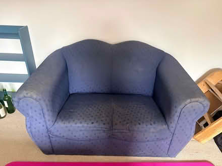Photo of free Small blue sofa (Honiton EX14) #2