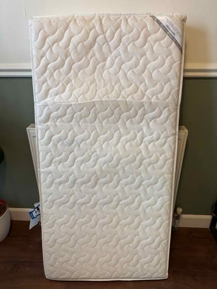 Photo of free Mothercare cotbed, mattress, duvets (Hitchin) #2