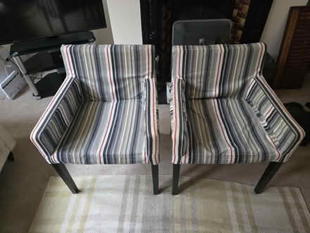 Photo of free Pair of IKEA Nils Chairs with IKEA loose covers (Phippsville NN1) #1