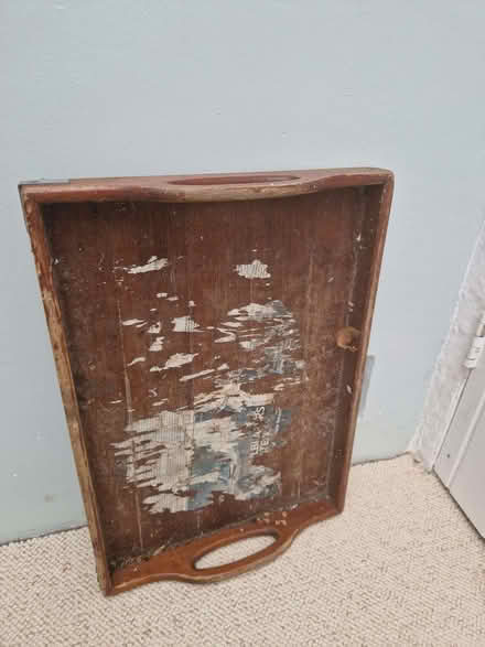 Photo of free Large old wooden tray (Eastbourne BN21) #1