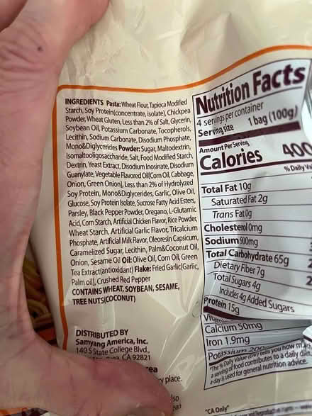 Photo of free 4 Packages Tangle Garlic Oil Pasta (Santa Clara) #2