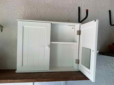Photo of free Small wooden bathroom cabinet (Carbis Bay TR26) #1
