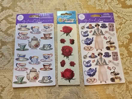 Photo of free Red Roses & Tea Themed Stickers NIP (West 7th) #1
