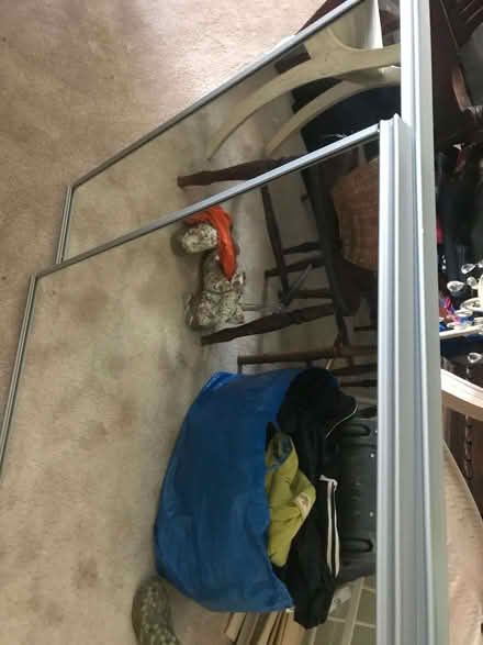 Photo of free 2 mirrored wardrobe doors 87" x 30" each (Hadlow TN11) #1