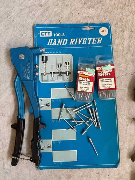 Photo of free Hand riveter and rivets (Cupertino) #1
