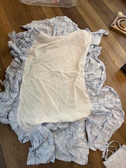 Photo of free Cot bumper matching valance sheet (Sussex gardens W2) #3