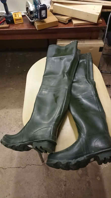 Photo of free Pair of Waders, UK size 10, perfect condition (used once) (Chelston TQ2) #1