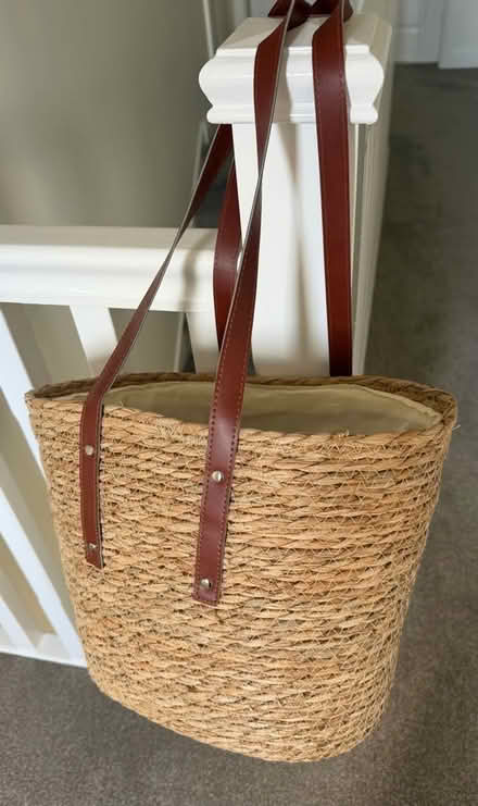 Photo of free New unused lined straw shoulder bag (Upton CH2) #1
