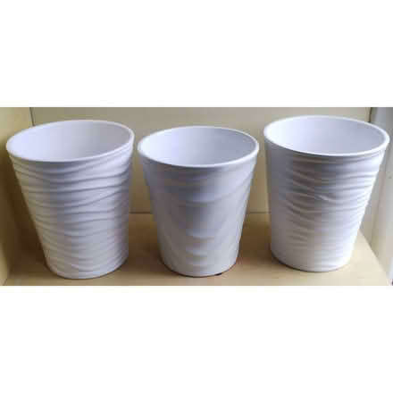 Photo of free Three China plant pots (West Bletchley MK3) #1