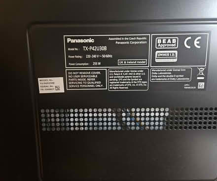 Photo of free Panasonic TV for spares/parts — UB2 (Hanwell UB2) #1
