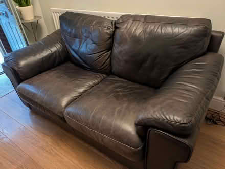 Photo of free Dark Brown 2 seater leather sofa (Sharmans Cross B91) #1
