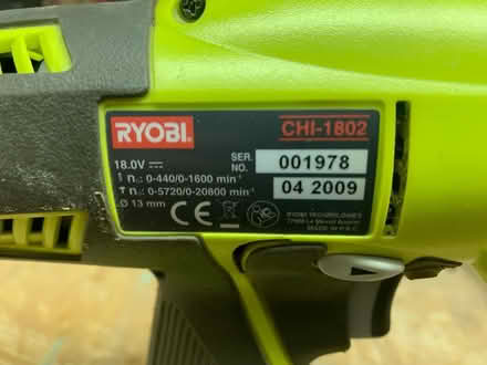 Photo of free Ryobi Drill SPARES OR REPAIRS (Lexden, CO3) #3