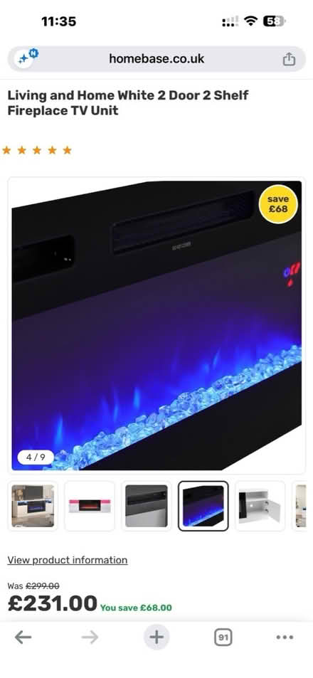 Photo of free Fire tv unit (Bathgate EH48) #3