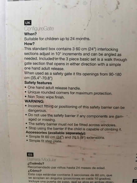 Photo of free White indoor gate (Withyham TN7) #3