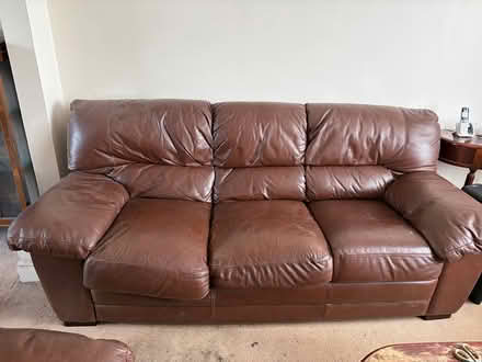 Photo of free 3 Piece Leather suite (Kempston, Bedford MK42) #1