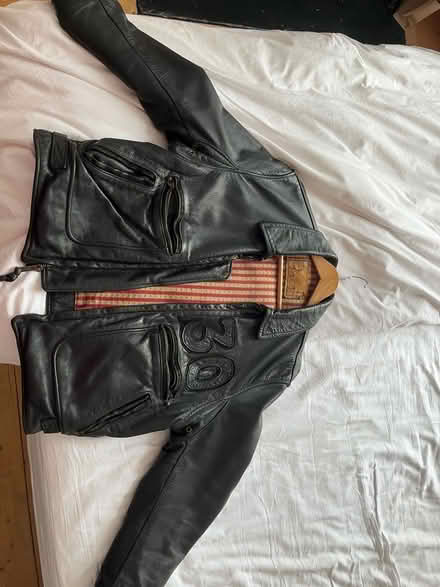 Photo of free Adult biker’s black leather jacket (Lauriston EH3) #3