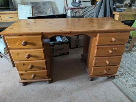 Photo of free Pine desk with drawers (Bearton SG5) #2