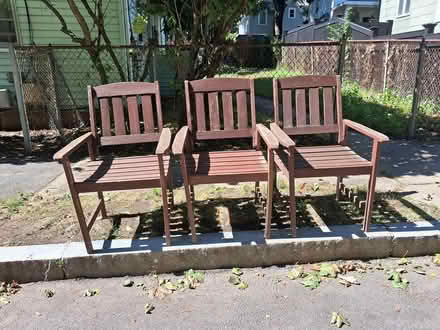 Photo of free Outdoor-Type Wooden Chairs (25 Abbott St, Newton) #1