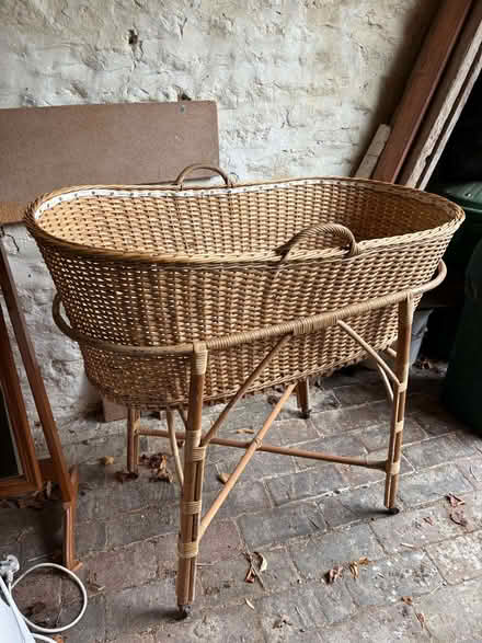 Photo of free Wicker bassinet on stand (Wootton OX20) #1